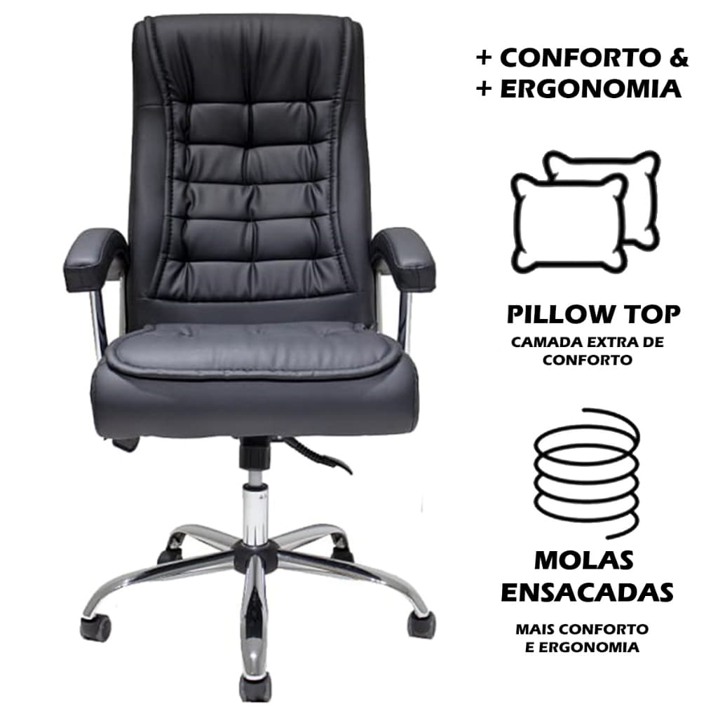 Cadeira Escritório Big Presidente Molas Ensacadas Original