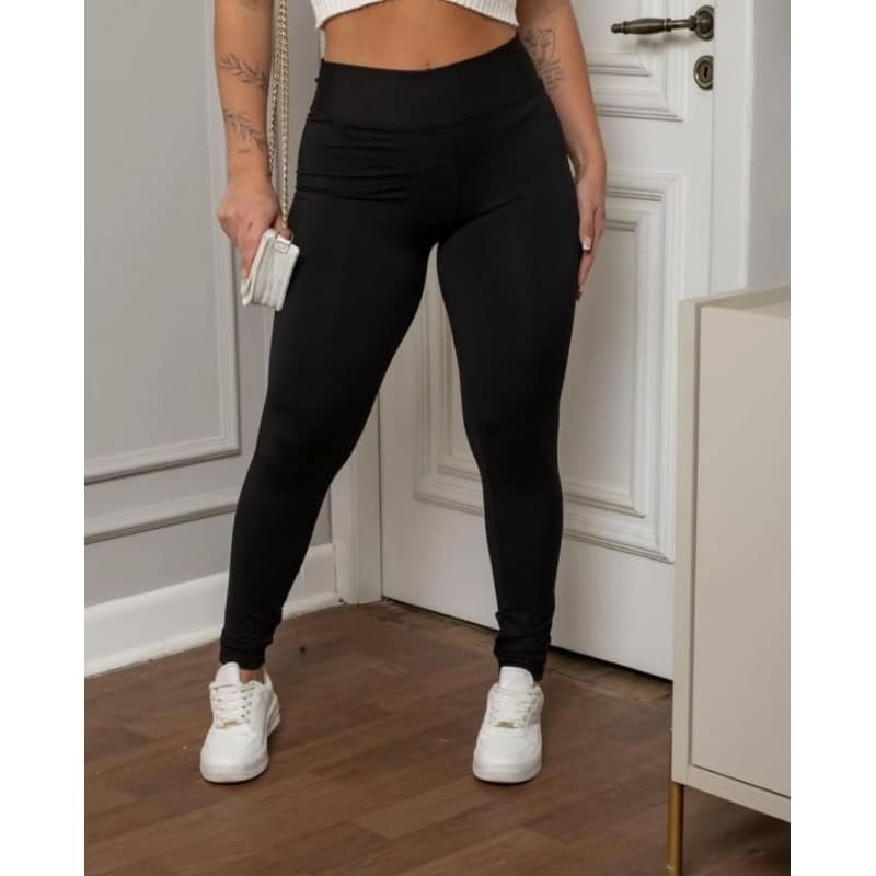 Calça legging flanelada