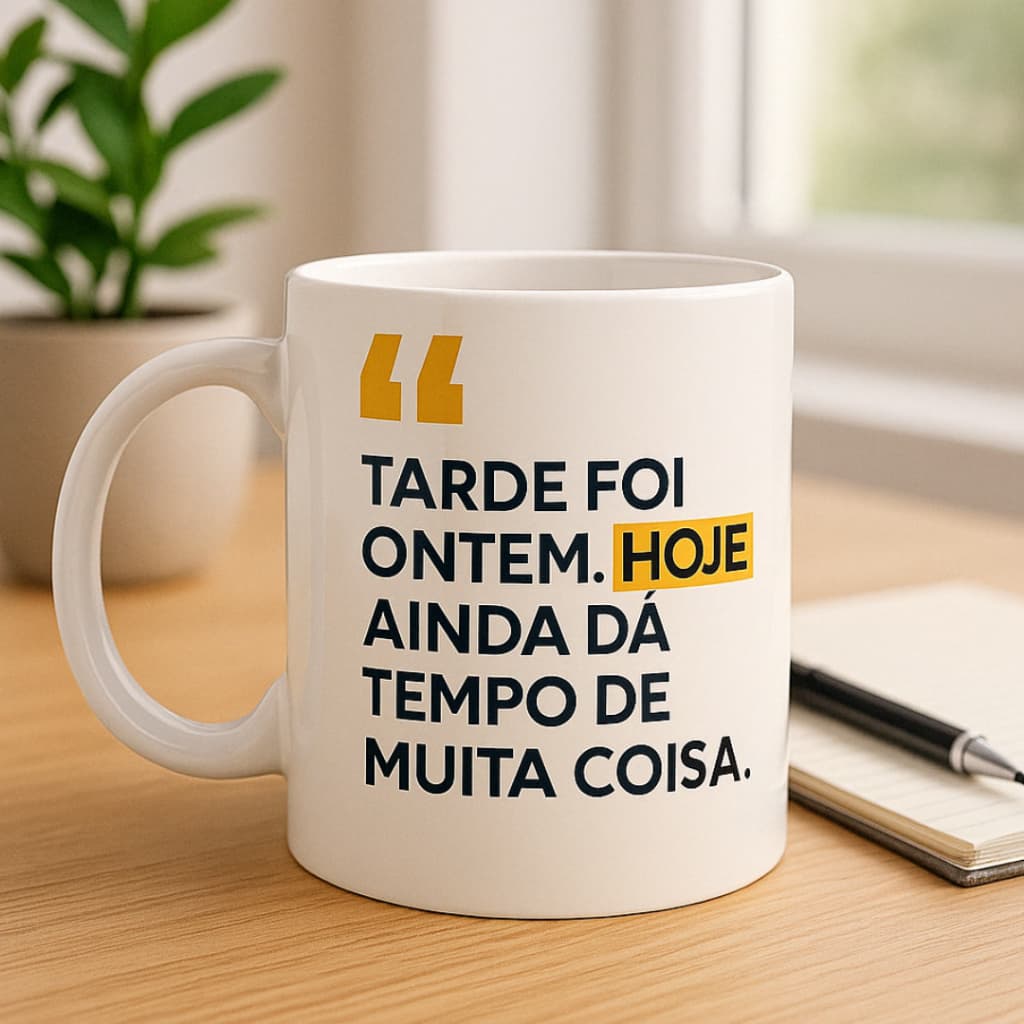 Caneca Motivacional Gratidão 325ml | Presente Criativo Frases Inspiradoras | Personalizada