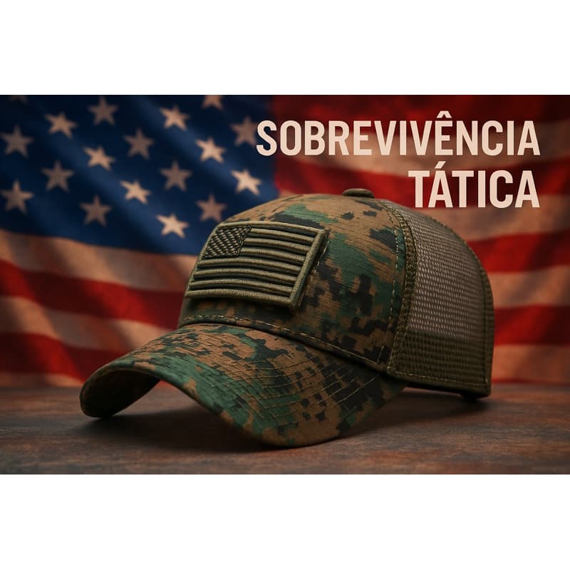 Boné tático bandeira Estados Unidos