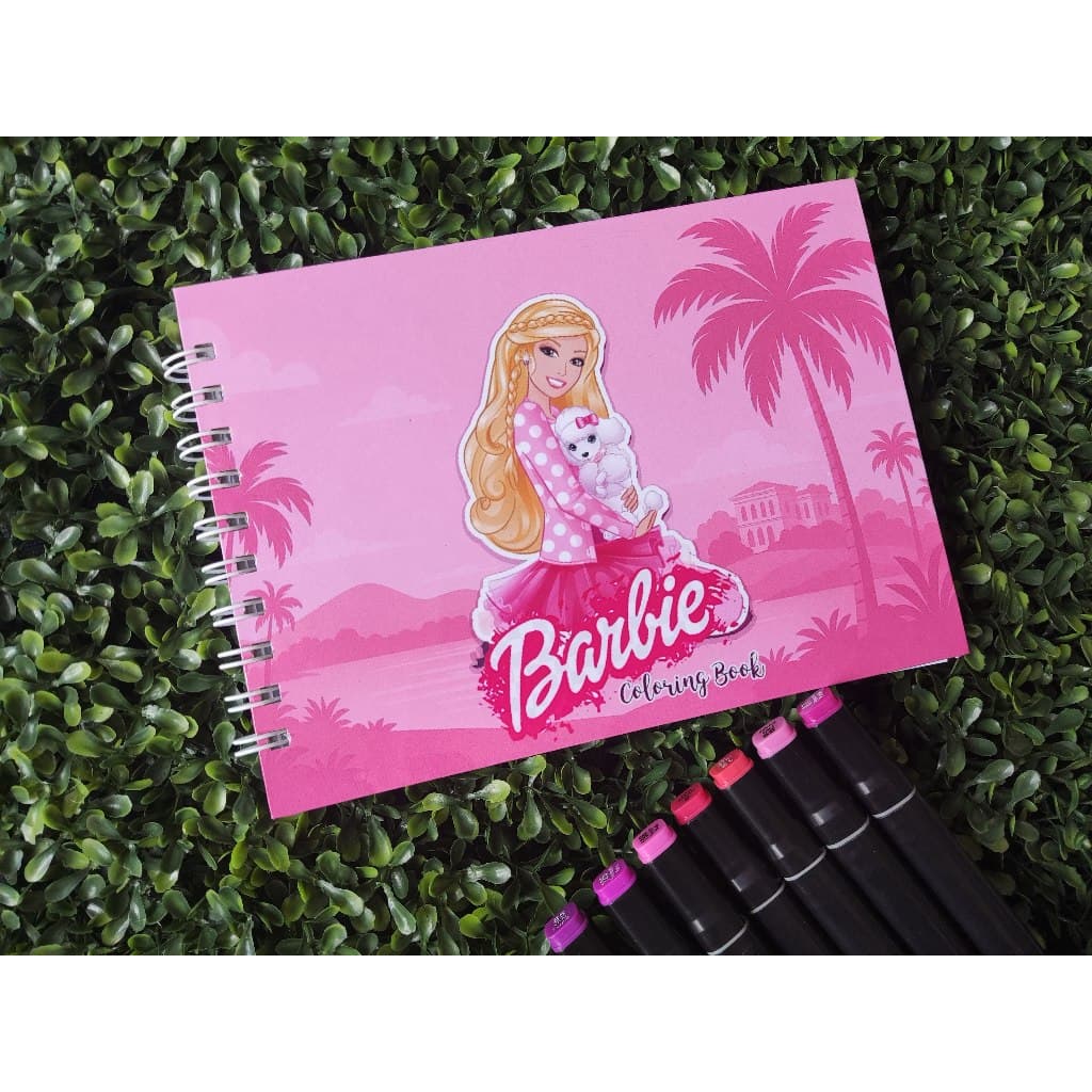 Livro de Colorir  A5 - Barbie - 50 Folhas Grossas e Capa Dura - Caderno de Desenho e Pintura - Colorin
