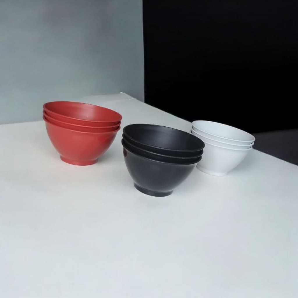 Kit 20 Potes Cumbuca Plástico 400ml Lisa Resistente