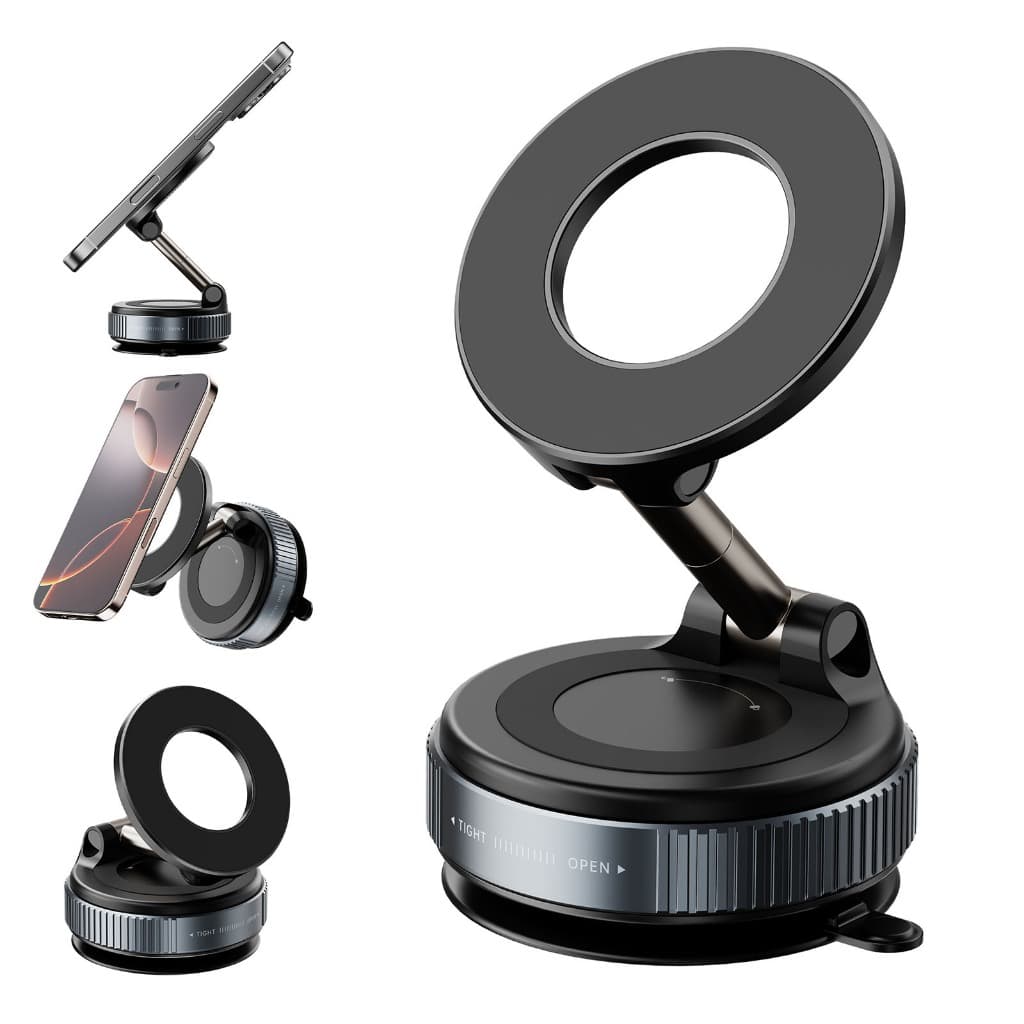 Suporte Para Celular Para Carro Com Sucção Magnética a Vácuo Adequado Para Todos Os Telefones Celulares