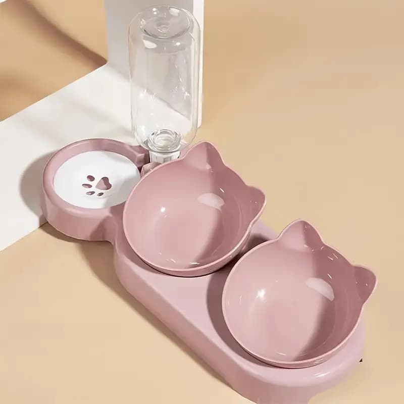 Comedouro Pet Elevado Bebedouro Automático C/ Limitador Triplo