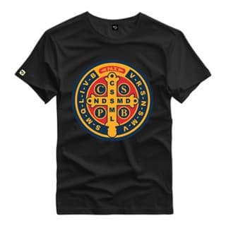 Camisa Medalha de São Bento Estampada 100% Algodão Camiseta Catolica Country - 06