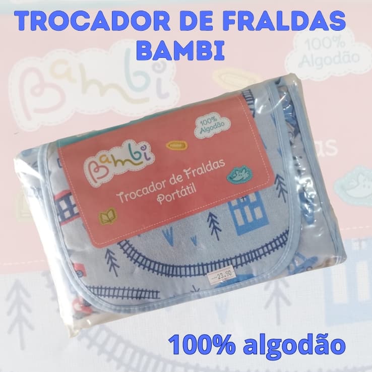 Trocador de Fraldas Incomfral Bambi - Portátil - 100% algodão