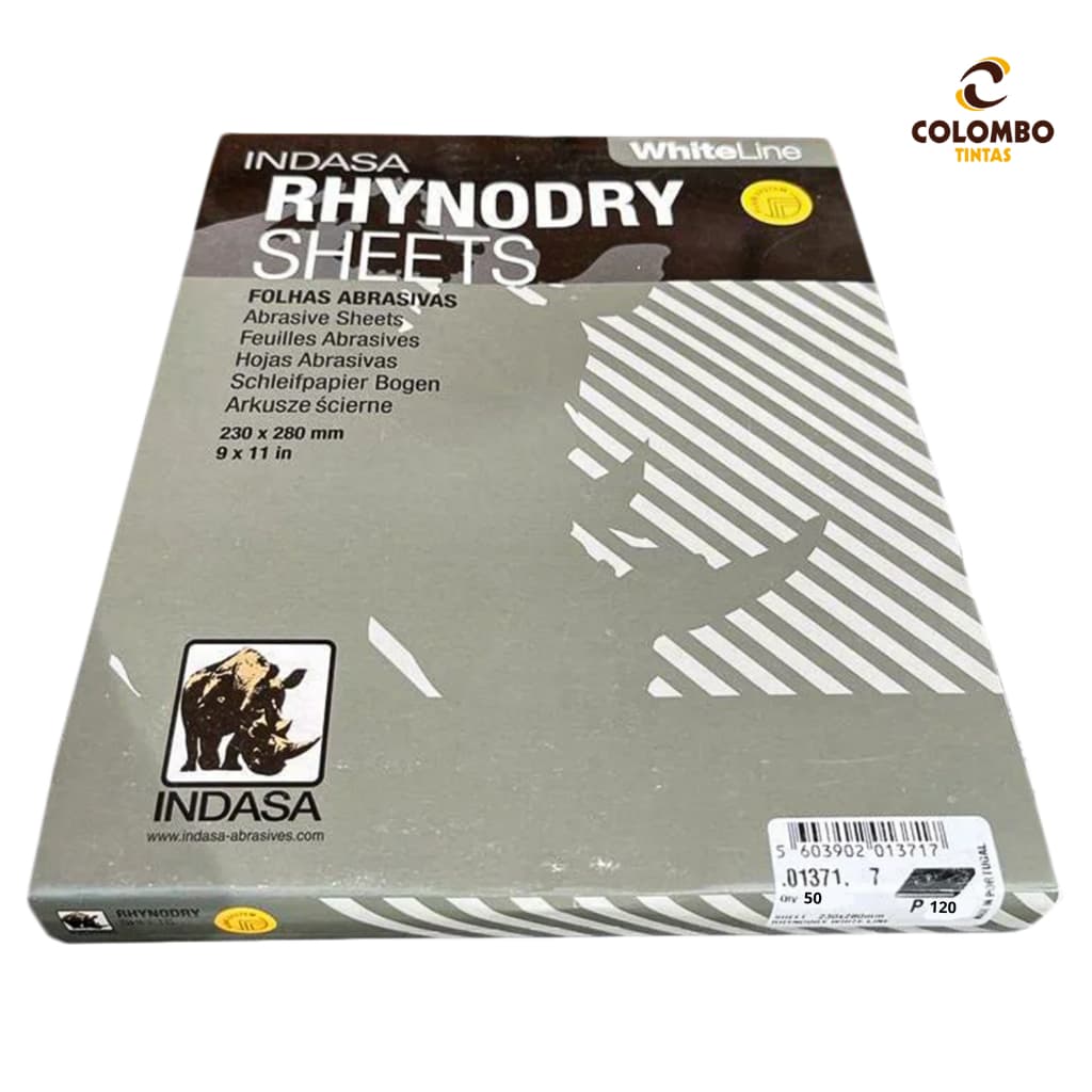 Pacote com 50 Lixas Folha Indasa Grão 120 – Perfeita para Madeira, Gesso, Massa e Argamassa