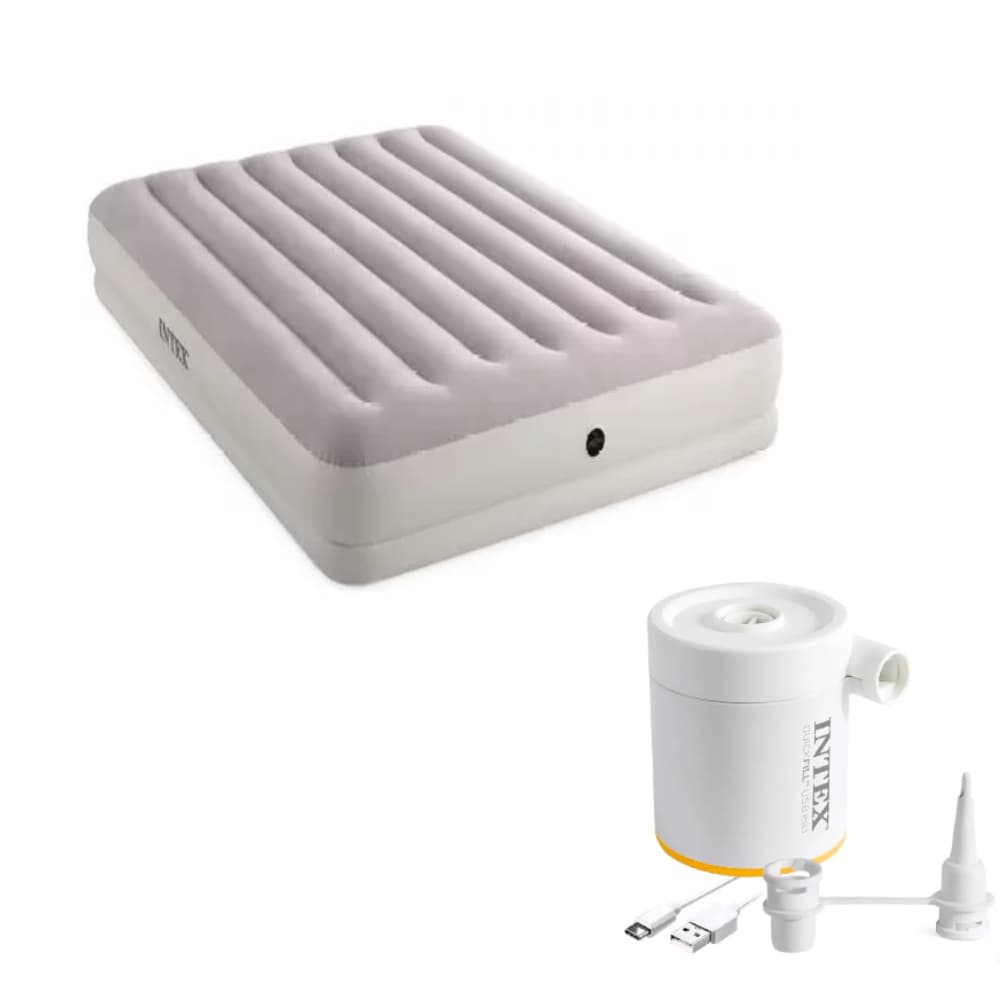 Colchão Inflável Casal INTEX Queen Size Prestige com Bomba de inflar USB #64179