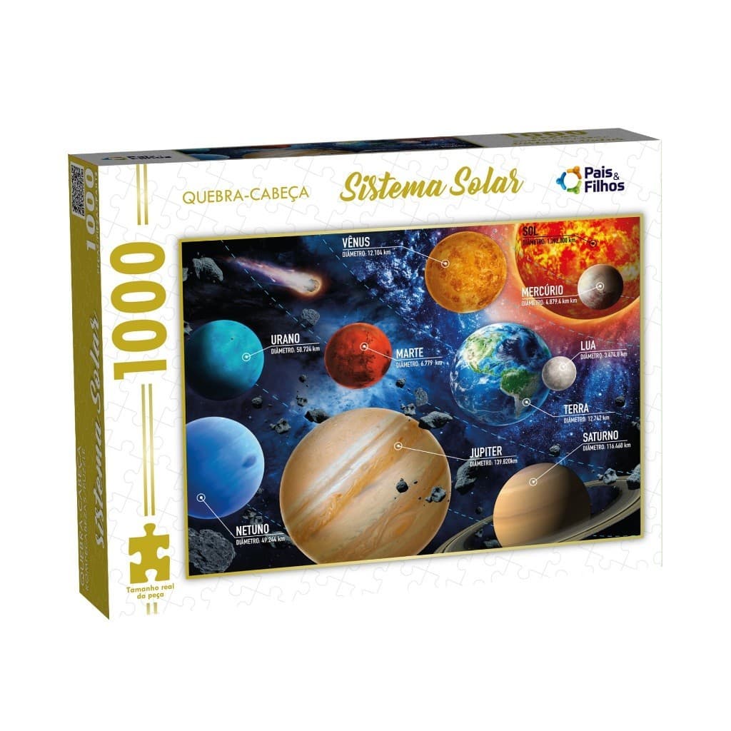 QUEBRACABEÇASISTEMA SOLAR PUZZLE COLORIDO1000 PEÇAS
