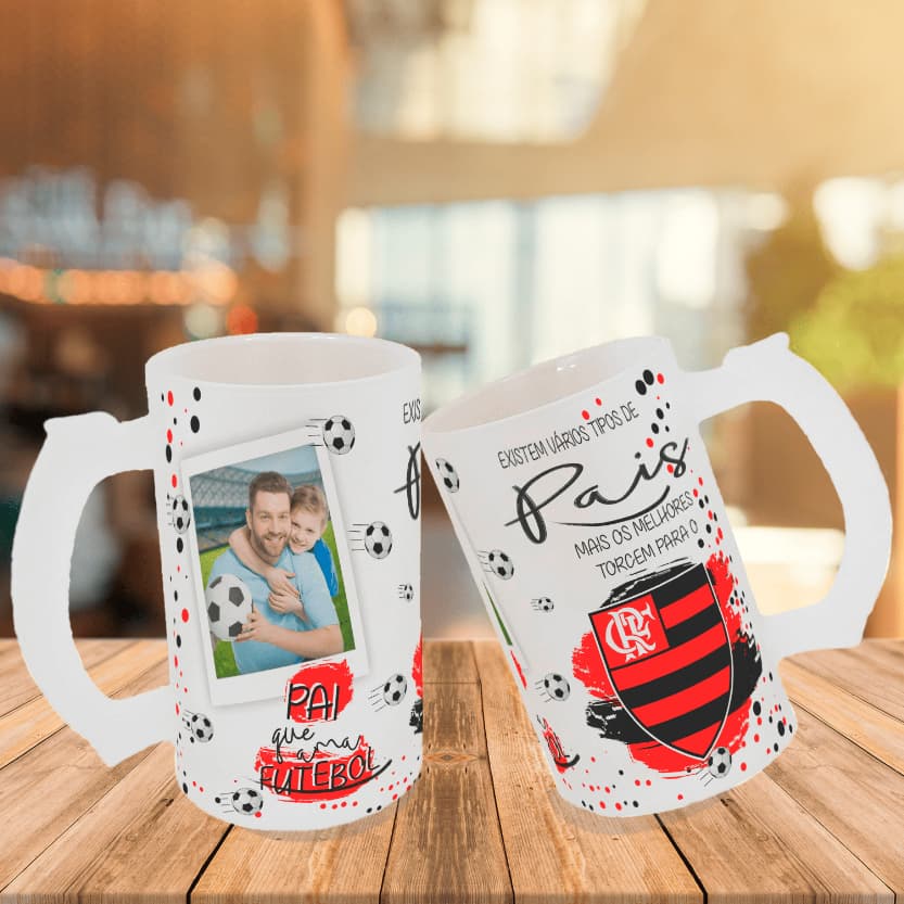 Caneca de Chopp 500ml com Foto e Nome – Presente Personalizado 🍻