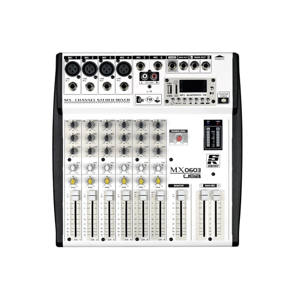 Mesa De Som Staner 6 Canais Mx-06.03 Usb
