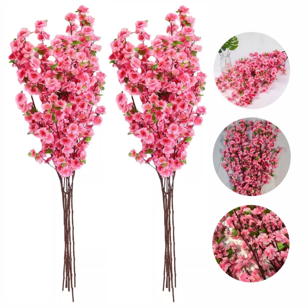 Kit Flor de Cerejeira Artificial 1,20 Metros Pessegueiro Decoração
