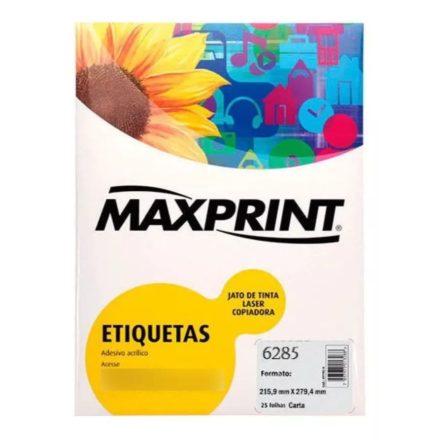 Etiqueta 6285 25g 215.9x279.4 25fls Maxprint