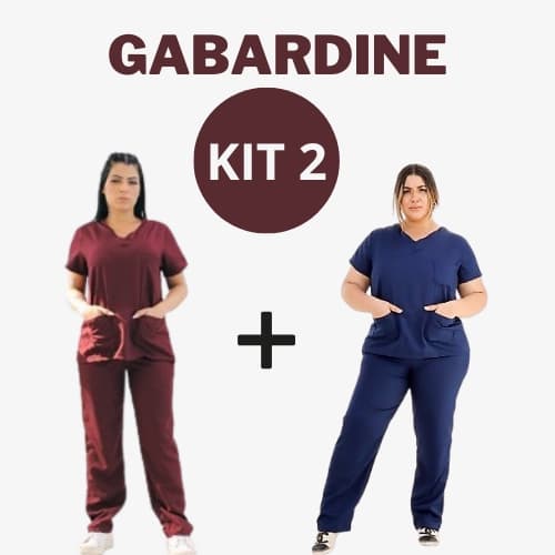Kit 2 Pijamas Cirurgicos Scrub Tecido Gabardine Promoção Enfermagem 10