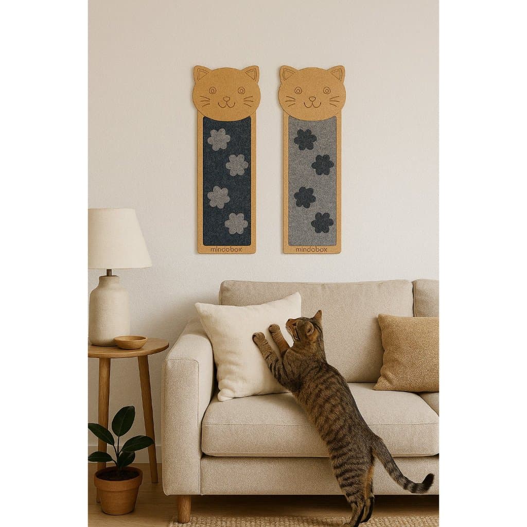 Arranhador Adesivo Gato Em Carpete Premium Kit 2  Arranhadores De Gatos Parede Brinquedo Anti Stress