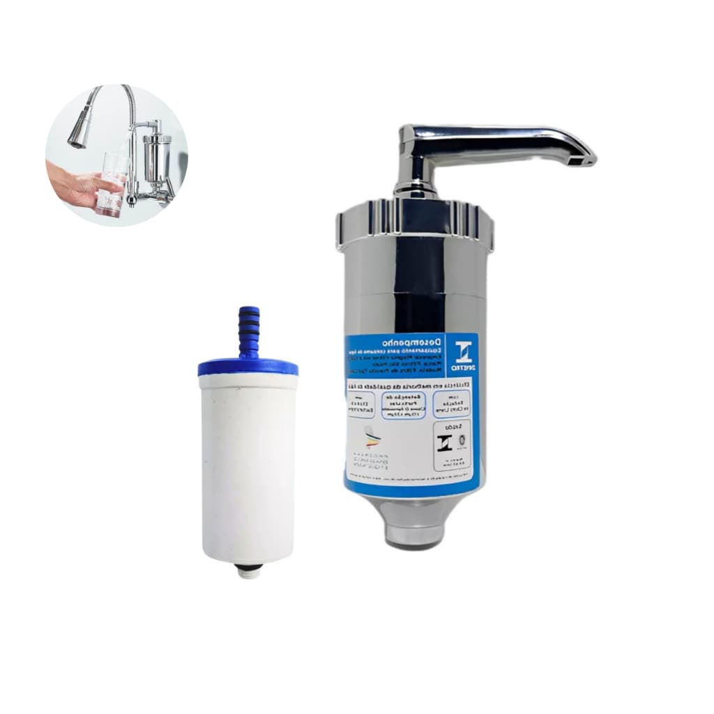 Copo Com Refil Para Torneiras Filtros Carvão Ativado Abs