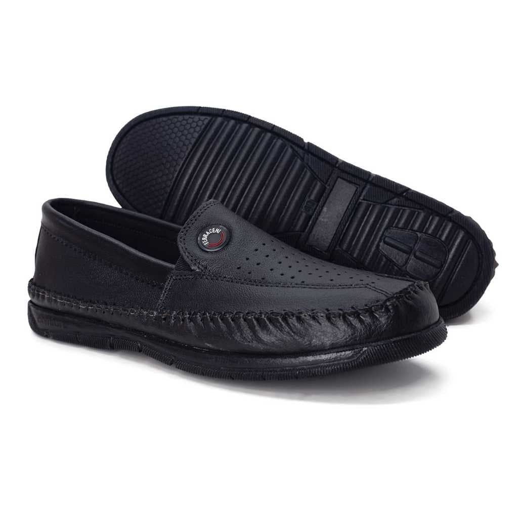 Sapato Mocassim Masculino Couro Legítimo Calce Fácil Costurado Sapatilha Drive Casual Slipt On Confortável Preto Marrom