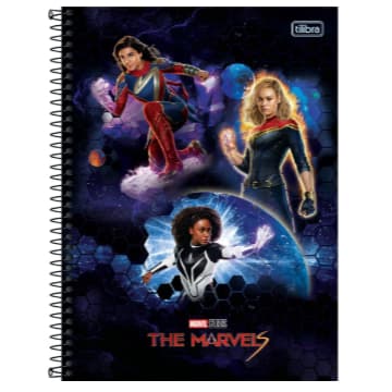 Caderno Universitário 1 Matéria Tilibra The Marvels C/80 Fls Capa Dura
