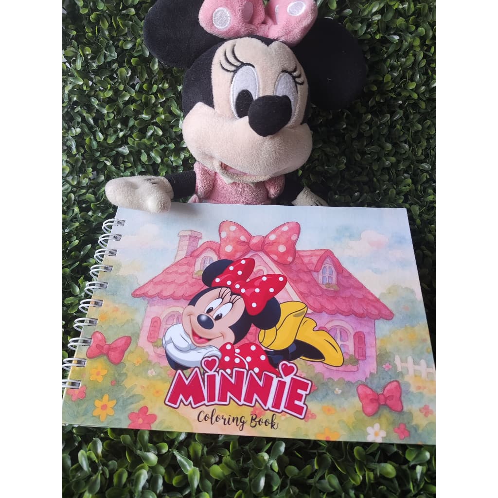 Livro de Colorir Minnie A5 Capa Dura 50 Folhas Grossas com Acetato com ou sem Nome