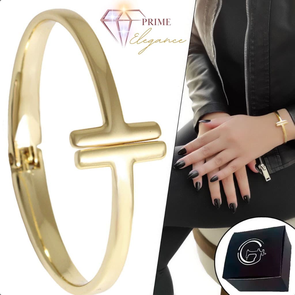 Pulseira Feminina Bracelete Encaixe Cruz São Bento Semijoia Banhado a Ouro - Vários Modelos