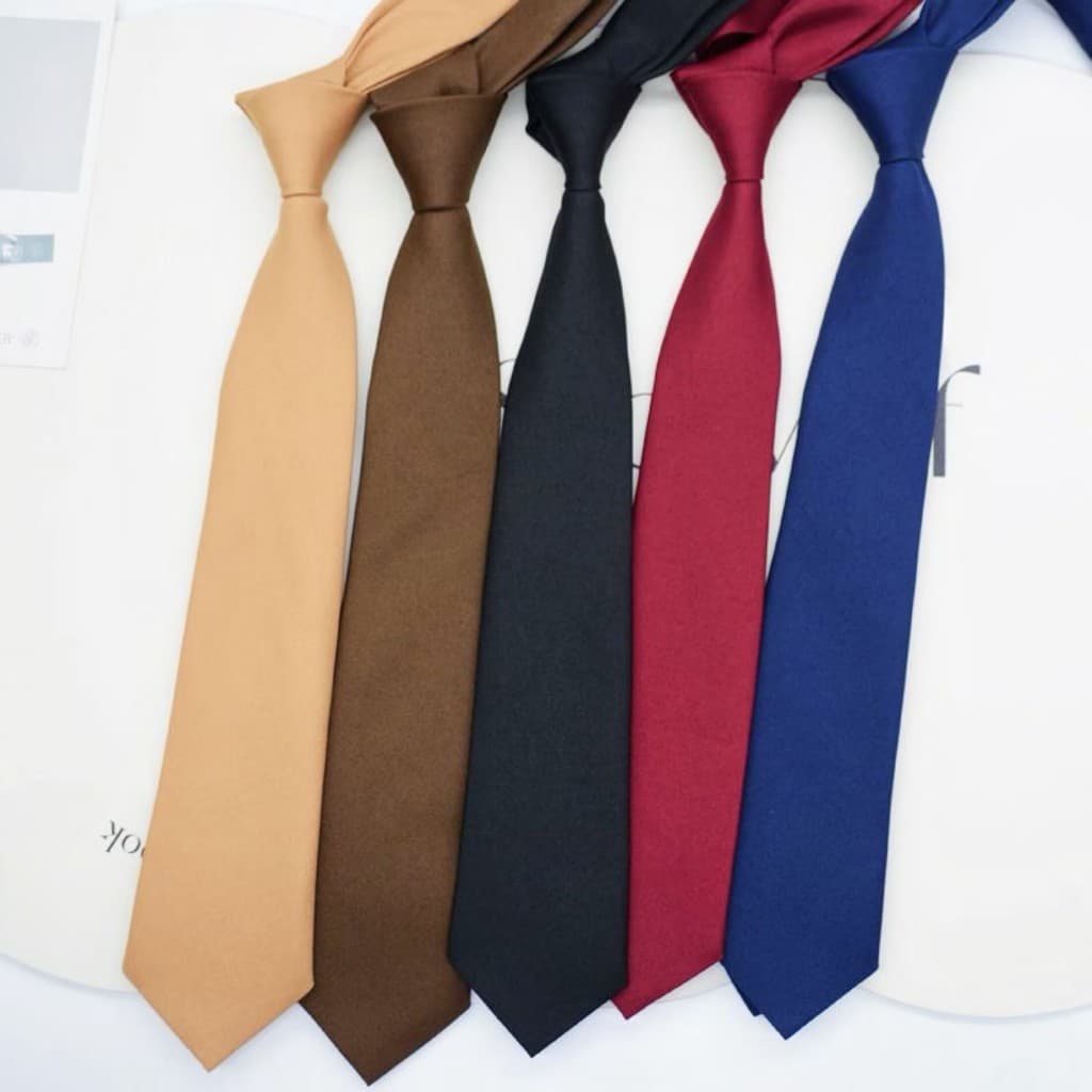 Gliss gravata de zíper de cor sólida casamento de noivo de negócios formal masculino