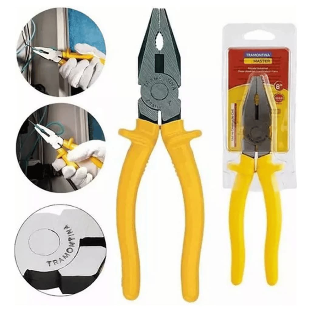 Alicate Tramontina Profissional Universal Eletricista 8" Isolado 1000v Original