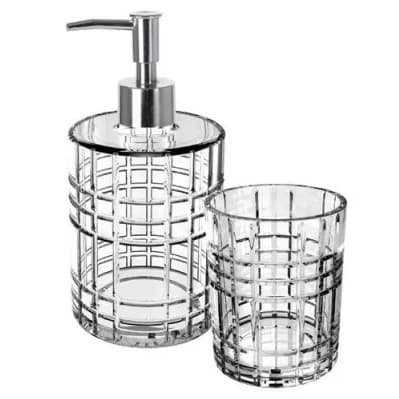 kit lavabo de 2 peças para banheiro de vidro Lyor.