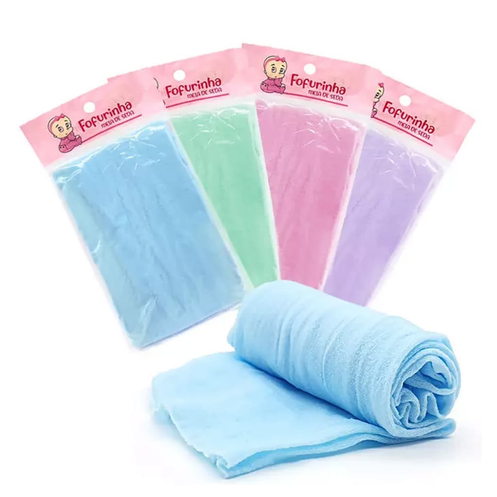 Kit Meia de Seda Lisa 60 cm FOFURINHA para Artesanato para laços Faixa cabelo bebê