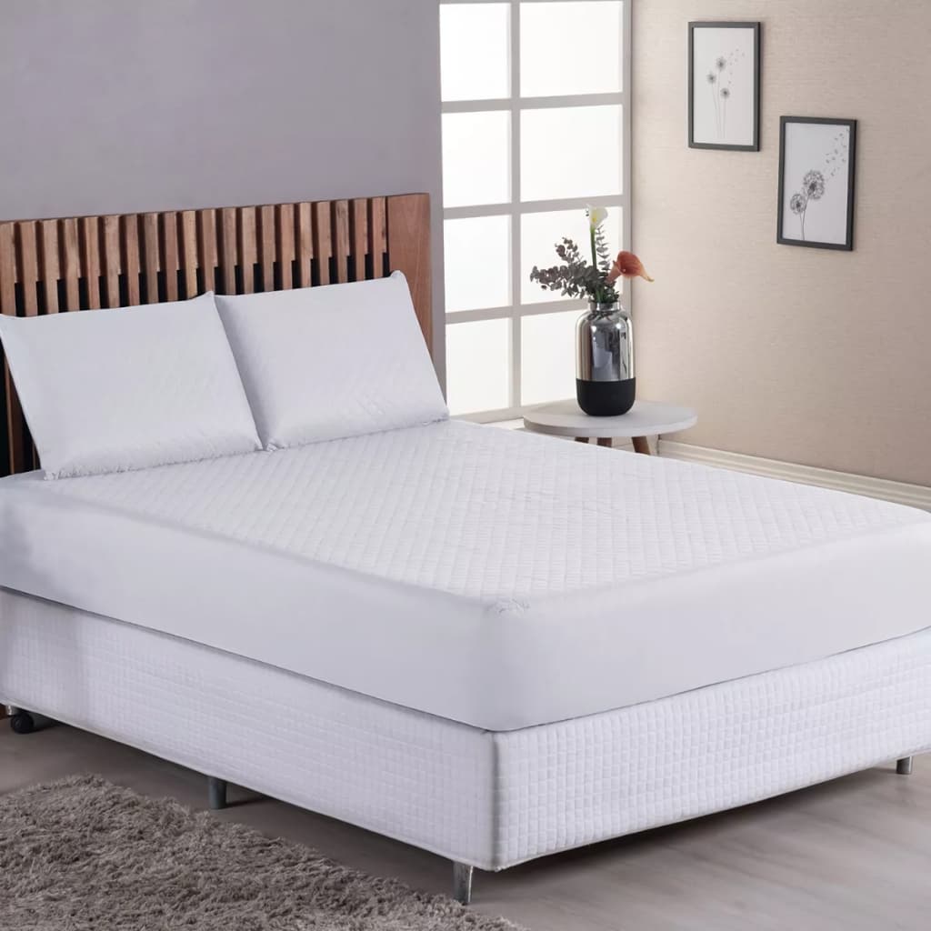Protetor de Colchão Casal, Queen e King Impermeável com 2 Fronhas Antiácaro e Confortável para Cama Quarto com 3 Camadas