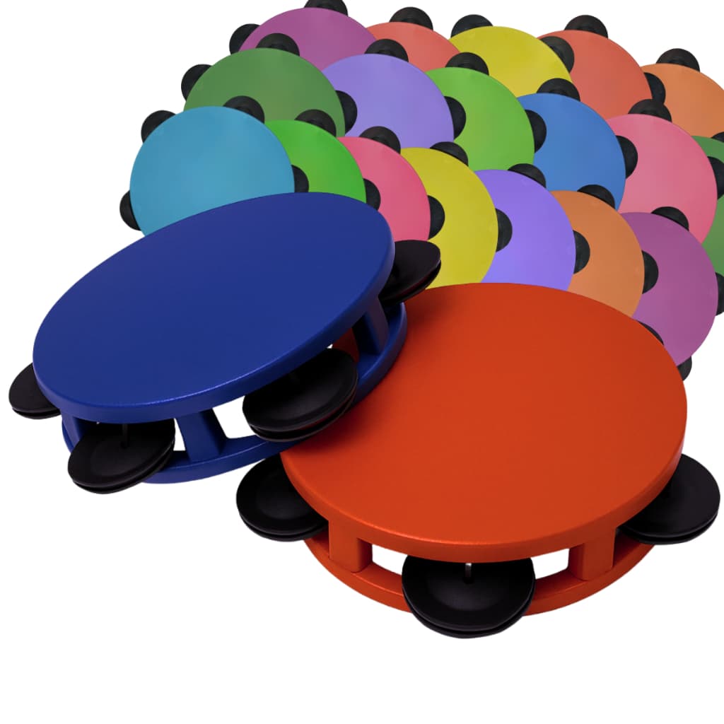 Kit 20 Pandeiro Infantil Resistente 13cm Pequeno Brinquedo Festas Fantasia Plástico Prendas Crianças