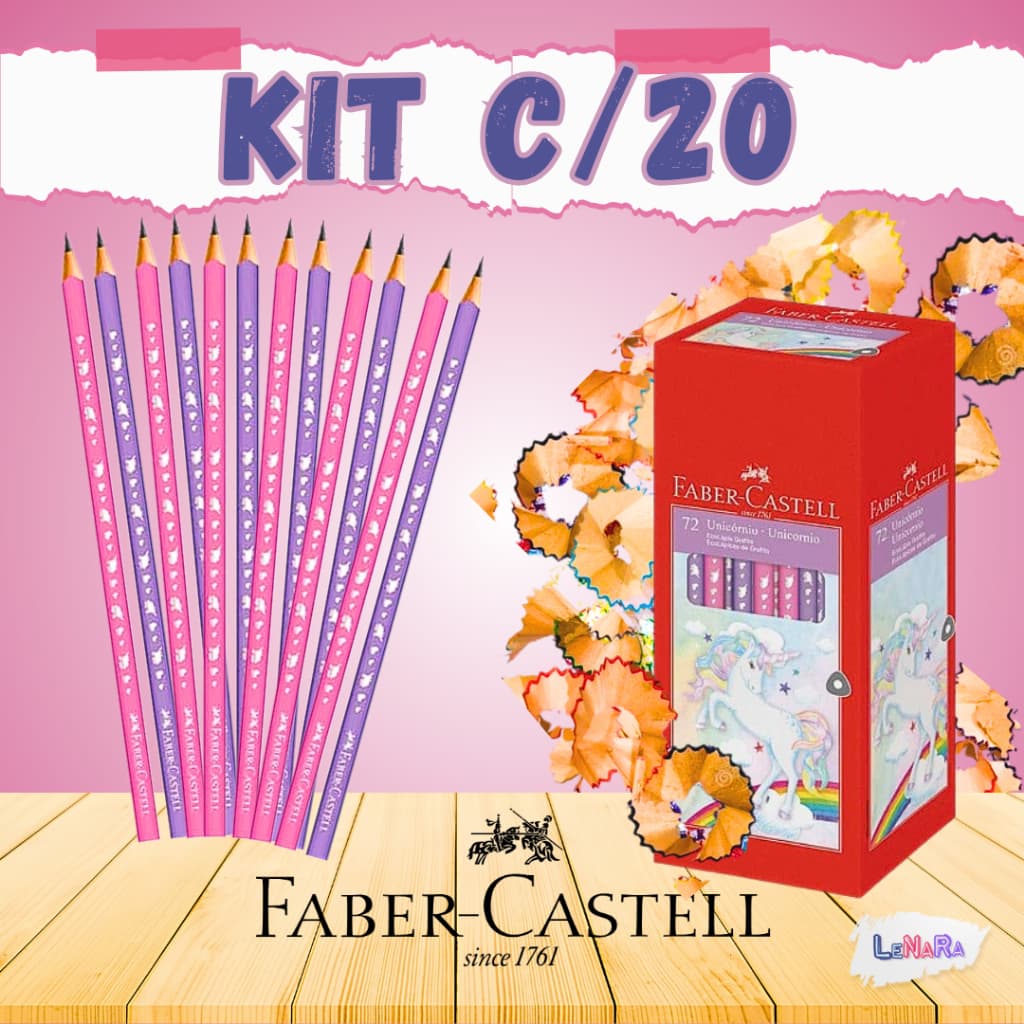 Lápis de Escrever Faber-Castell Edição Especial Unicórnio Kit com X Unidades