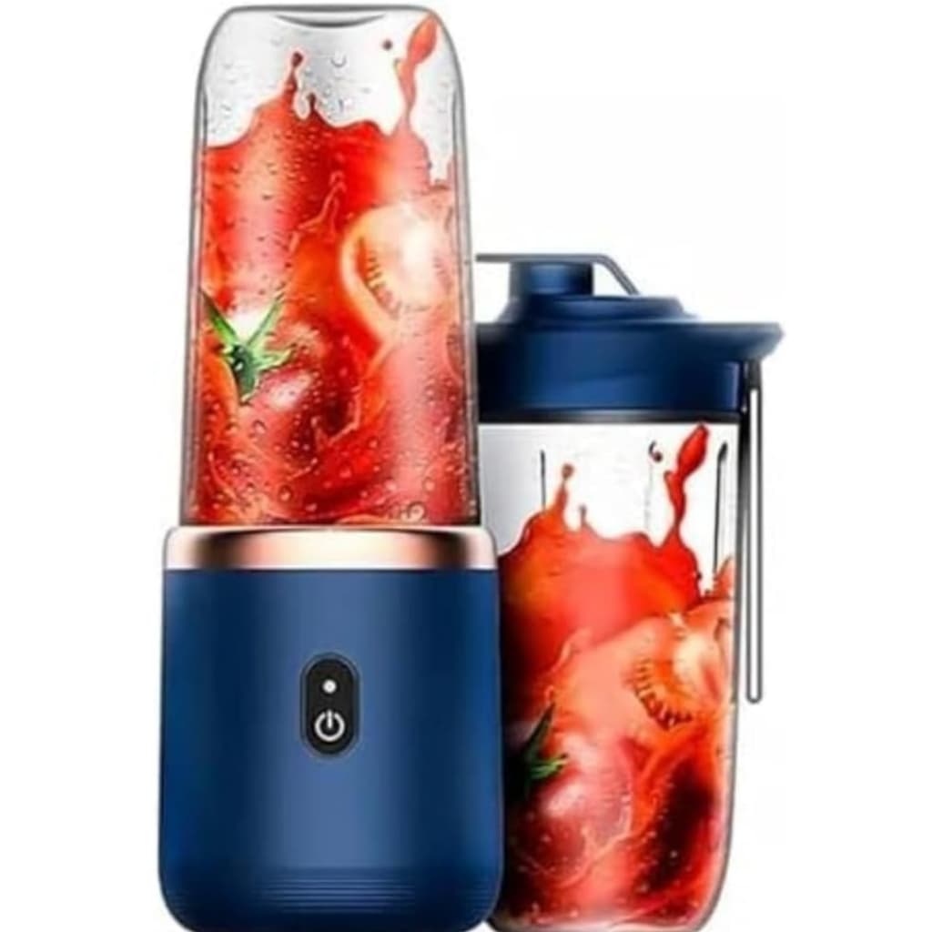 Ultra Processador Mini Liquidificador  5 laminas Portátil 2 Copos 400Ml