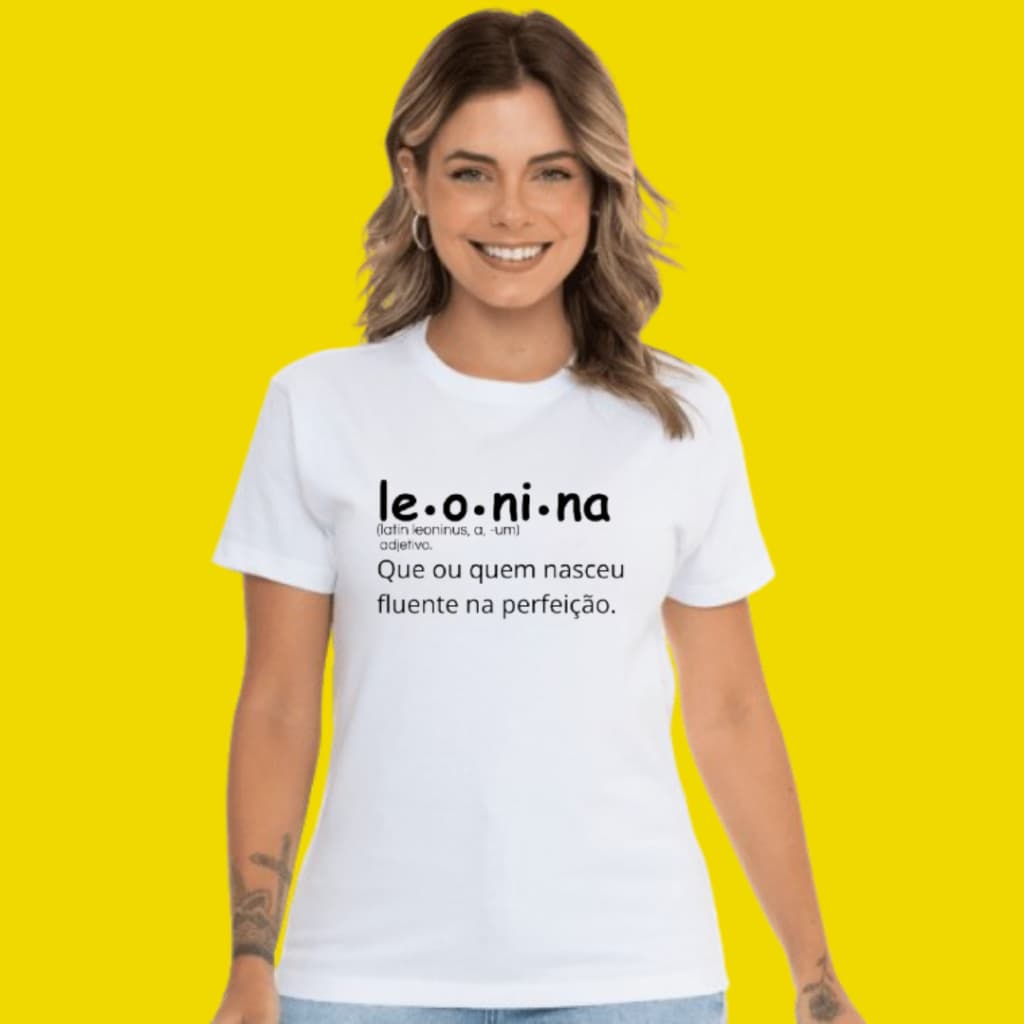 Camiseta Blusa T-Shirt Feminina Signo Leão Leonina 100%Algodão Tumblr