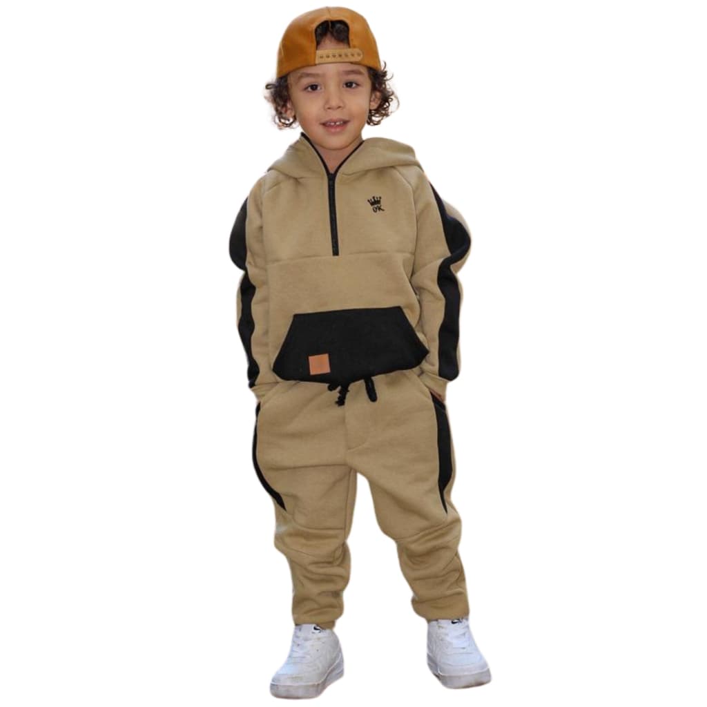 Kit Moletom Masculino Infantil Conjunto Inverno de Menino