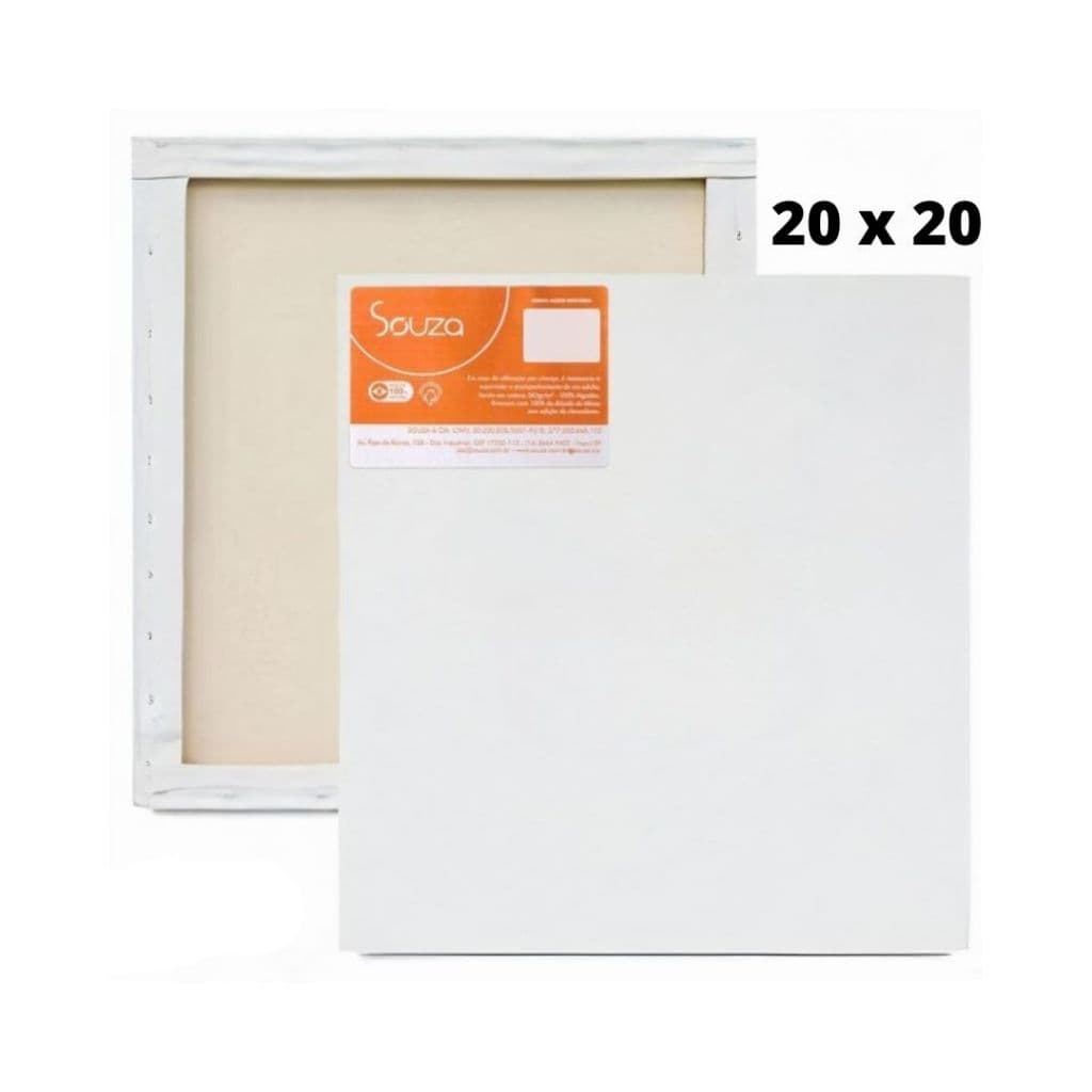 Kit Tela de Pintura 20 x 20 cm Algodão Alta Qualidade para Guache Óleo Acrílica Artesanato - Souza