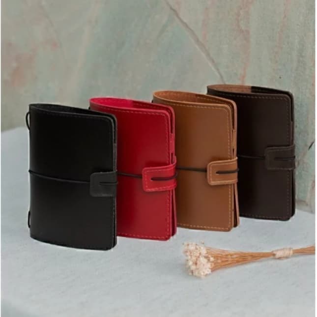 Capa De Couro Para Caderno Exclusivo Journal De Bolso 9x13,5 Com Porta Caneta