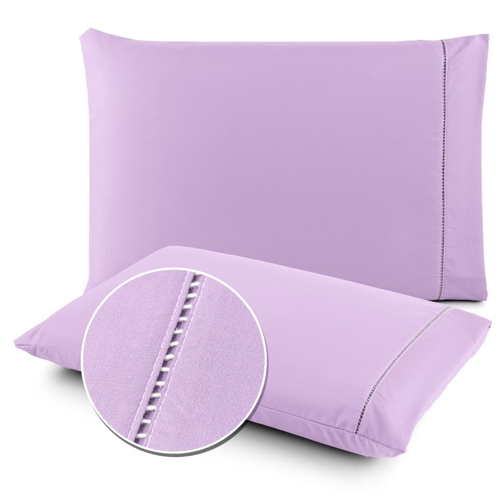 Fronhas  Ponto Palito em  Micropercal Kit com 04 Toque Suave e Macio  -MEO