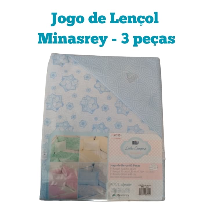 Jogo de Berço (lençol) - 3 peças Minasrey - Linha Compose