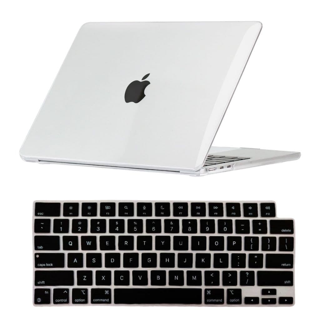 Kit Capa para Macbook Air 13.6 A2681 A3113 A3240 A3449 M4 M3 M2 Protetor De Teclado Preto