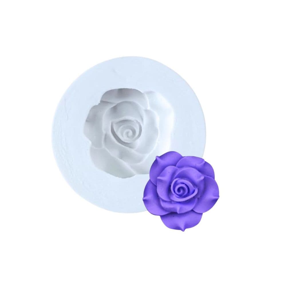 Molde De Silicone Rosa Pasta Americana Confeitaria Biscuit