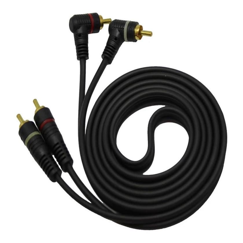 Cabo Rca 1 Metro Preto Flexível Caixa Bob Som Módulo Rádio