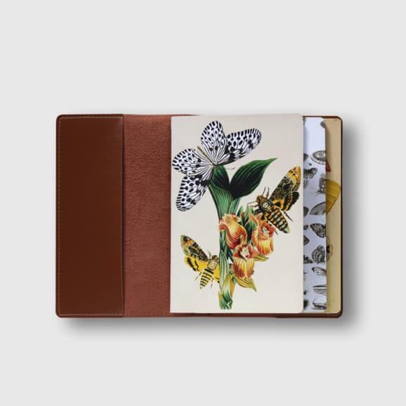 Kit 3 Cadernos 60 Folhas Grande Sem Pauta + Capa Exclusiva Insecta Midori Triplo