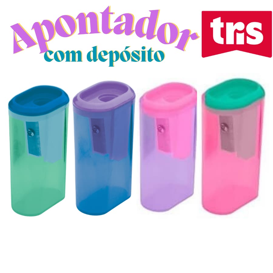 Apontador Colorido com Depósito Tris Su105
