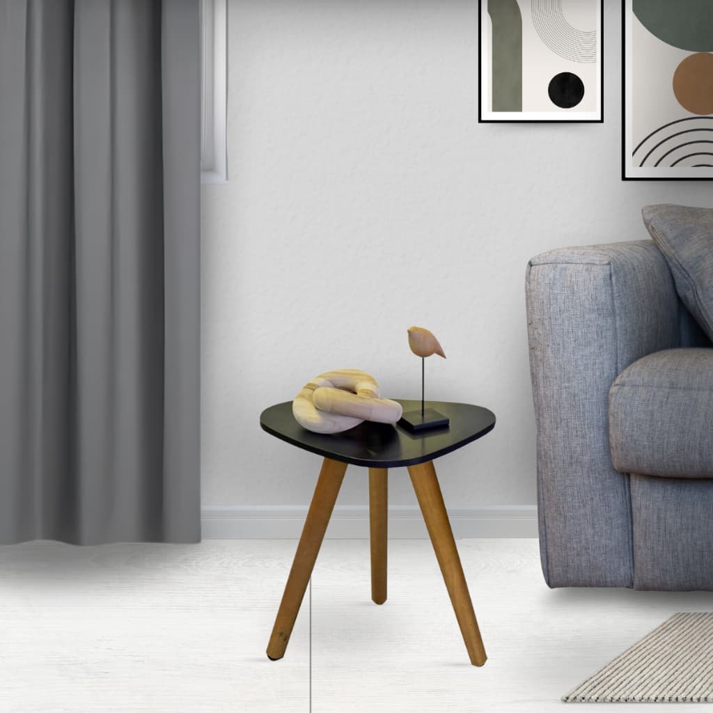 Mesinha Lateral Pé Palito Decorativa Tampo Orgânico
