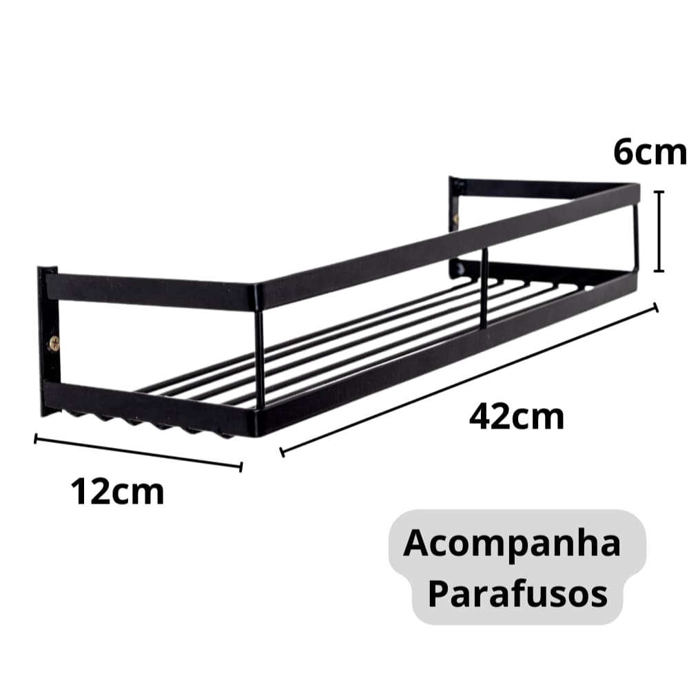 Suporte de Parede Multiuso Banheiro Shampoo Organizador Prateleiras Aço Resistente Envio Imediato