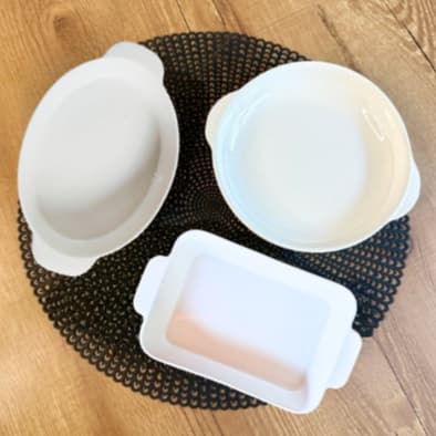Kit 3 Travessas Servir Porcelana Branca