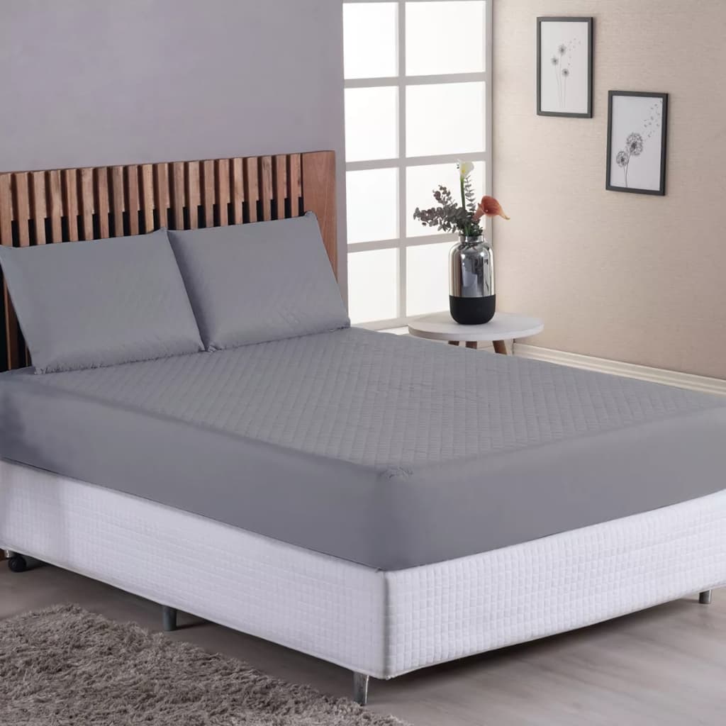 Protetor de Colchão Casal, Queen e King Impermeável com 2 Fronhas Antiácaro e Confortável para Cama Quarto com 3 Camadas
