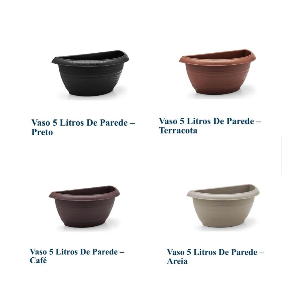 KIT 11 VASOS 5 LITROS DE PAREDE