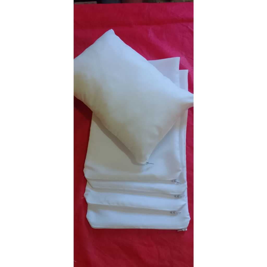 10 Capas para almofadas 20x30cm Branca para Sublimação com zíper