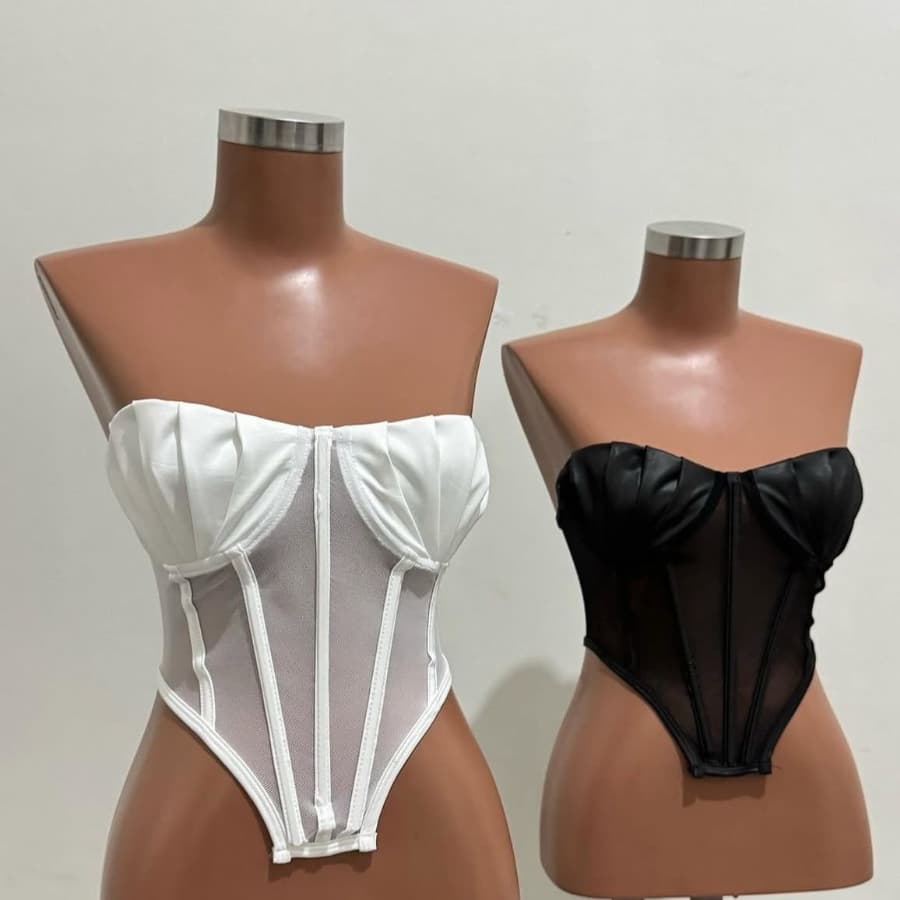 Cropped Corsele Sereia Tule Blogueira